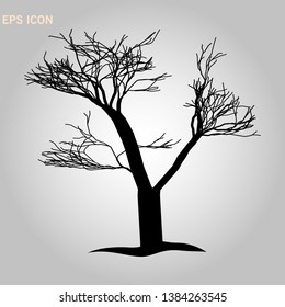 Tree icon. Forest symbol. Flat web sign on white background. Vector eps 10
