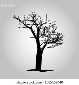 Tree icon. Forest symbol. Flat web sign on white background. Vector eps10