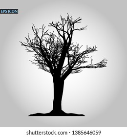 Tree icon. Forest symbol. Flat web sign on white background. Vector eps10