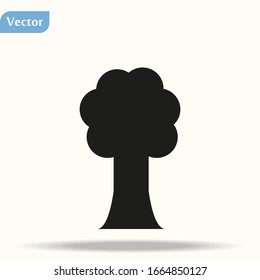 Tree icon. Forest symbol. Flat web sign on white background. Vector