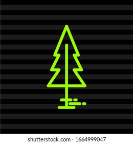Tree icon. Forest symbol. Flat web sign on grey background. Vector