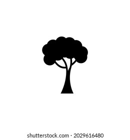 Tree icon. Forest symbol. Flat web sign on white background. Vector