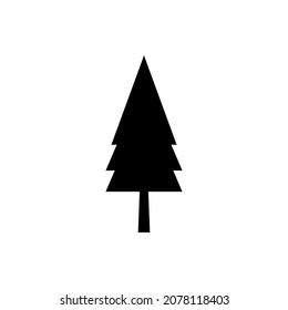 Tree icon. Forest symbol. Flat web sign on white background. Vector