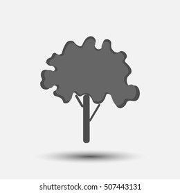 Tree icon. Forest symbol. Flat web sign on white background. decorative tree