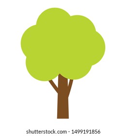 Tree icon. Forest vector symbol. Flat web sign on white background