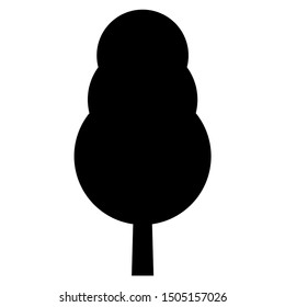 Tree icon. Forest vector symbol. Flat web sign on white background