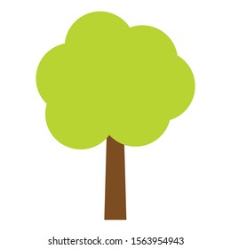 Tree icon. Forest vector symbol. Flat web sign on white background