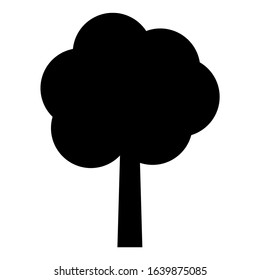 Tree icon. Forest vector symbol. Flat web sign on white background