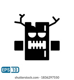 tree icon in glyph style isolated on white background. EPS 10