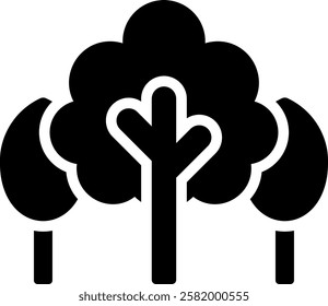 Tree Icon Glyph Vector Illustration