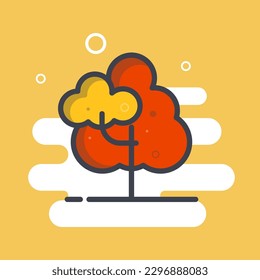 Icono de árbol. Plantas verdes y primaverales con hojas. Símbolo de bosque y jardín. Ilustración vectorial.
