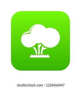 Tree icon green vector isolated on white background