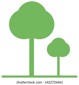 Tree icon. Green vector trees.