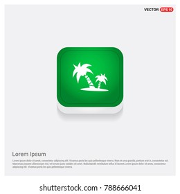 Tree icon Green Web Button