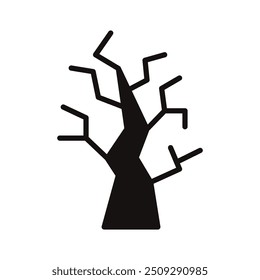 El icono del árbol. Las vacaciones de Halloween. Ilustración vectorial.
