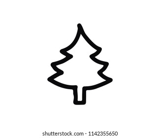 tree icon hand drawn design illustration,designed for web and app