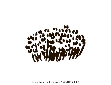 Tree icon in hand drawn scandinavian style. For print and decor. Vector illustration.