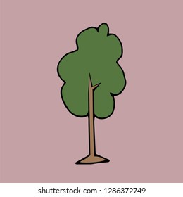 tree icon. hand-drawn vector illustration