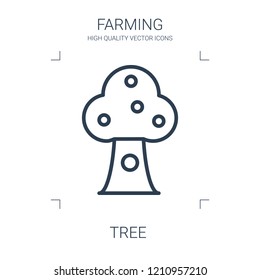 tree icon. high quality line tree icon on white background. from farming collection flat trendy vector tree symbol. use for web and mobile