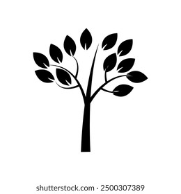 Icono del árbol ilustrado en el fondo