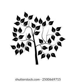 Tree icon illustrated on background