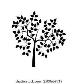 Icono del árbol ilustrado en el fondo