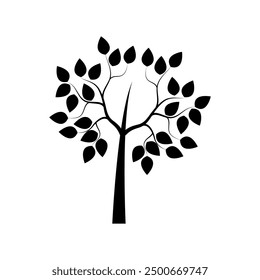 Tree icon illustrated on background
