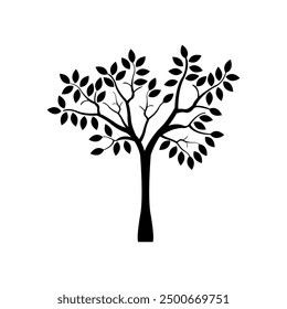 Icono del árbol ilustrado en el fondo