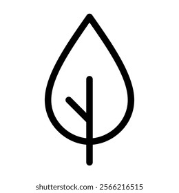 Tree icon illustration of black line isolated on white 