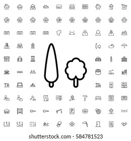 tree icon illustration isolated vector sign symbol. Real Estate icons set.