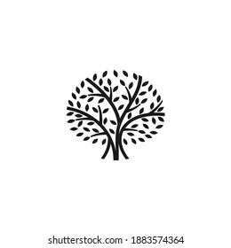 ilustración de icono de árbol para el diseño del logotipo. diseño vectorial moderno