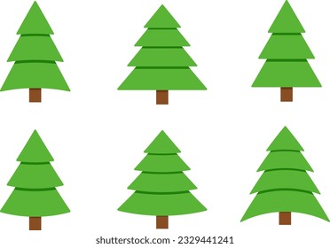 tree icon illustration set : vector