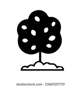 Tree Icon. Tree Illustration Vector. Big Tree For Garden. Green Forest Symbol. Land Reforestation.	