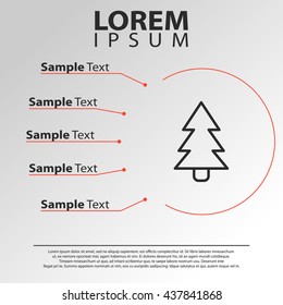 tree icon. tree infographics template