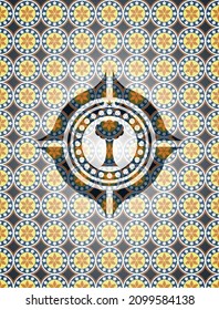 Baumsymbol im arabischen Emblem. arabische Dekoration. 