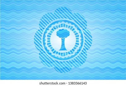tree icon inside water representation style badge.