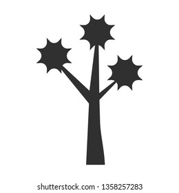 Tree icon isolated on white background. Vector illustration.