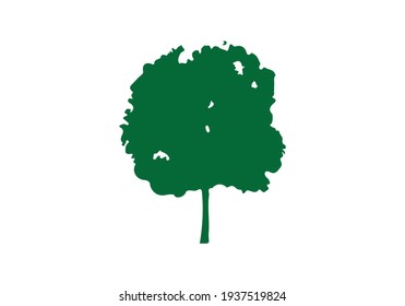 tree icon isolated on white background. Green tree. Ecology concept. Design for web clipart.