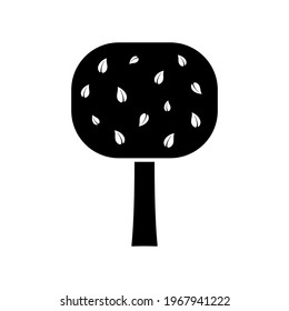 Icono de árbol. Aislado sobre fondo blanco. Ilustración vectorial.
