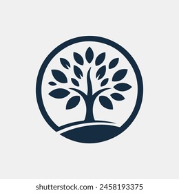 tree icon isolated on the white background