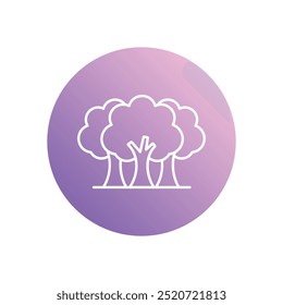 Icono del árbol aislado en un fondo blanco. Ilustración vectorial.