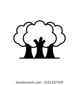 Tree icon isolated on a white background. Vector illustration.
