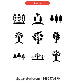 tree icon isolated sign symbol vector illustration - Collection of high quality black style vector icons
