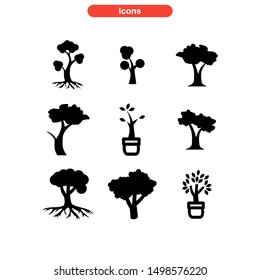 tree icon isolated sign symbol vector illustration - Collection of high quality black style vector icons
