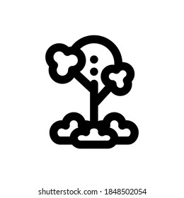 tree icon isolated sign symbol vector illustration - with style outline icons