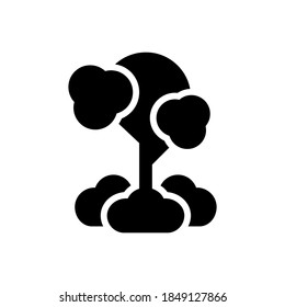 tree icon isolated sign symbol vector illustration - with style glyph icons