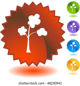 Icono de árbol aislado icono web en un fondo.
