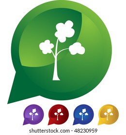 Icono de árbol aislado icono web en un fondo.