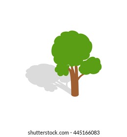Tree icon in isometric 3d style isolated on white background. Nature symbol