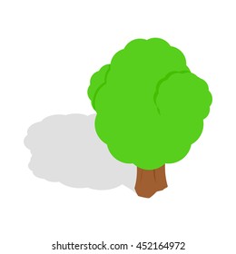 Tree icon in isometric 3d style isolated vector illustration